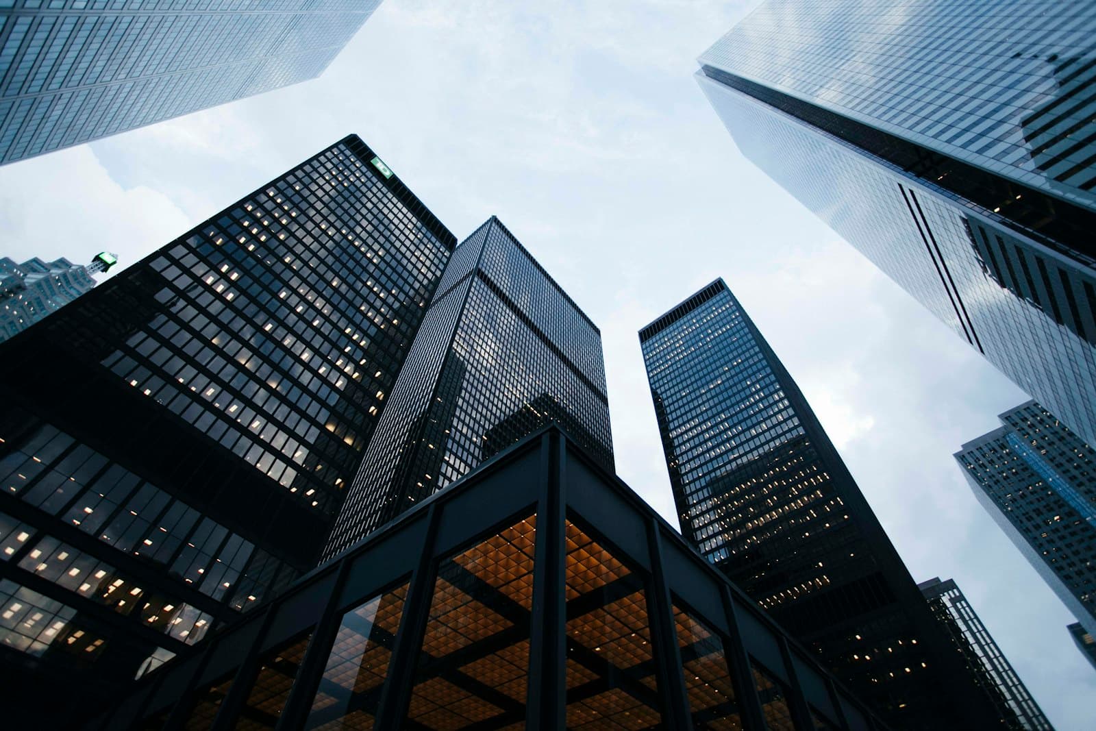 Modern financial district skyline representing our institutional client base